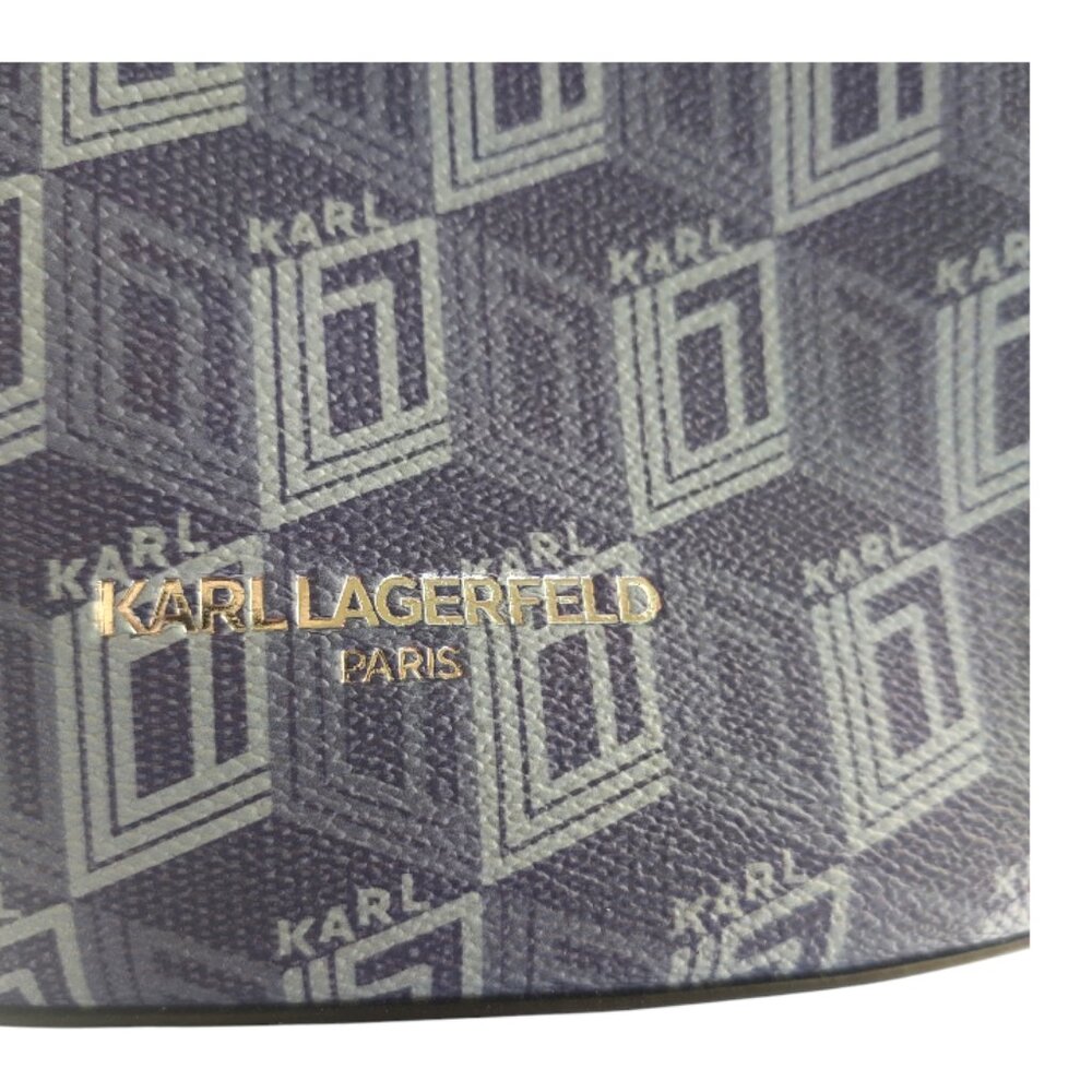 Karl Lagerfeld Paris Adele Bucket Bag Indigo Blue - Picture 5 of 8